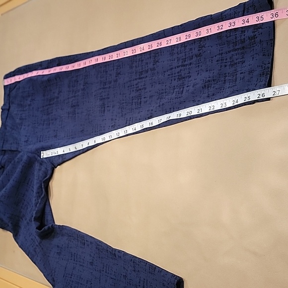 Calvin Klein Size 14 Blue with Black 'Distressing' Pants, Gently Used Condition - Picture 13 of 14